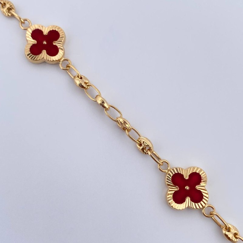 Pulso Trebol Gc 4.55gr / 19cm / Oro 18K &