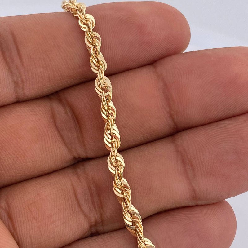 Pulso Lazo 2.7gr / 19.5cm / Oro Amarillo +3 14K Italy &
