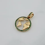 Dije Silueta Tierra 2.1 g / 2.5 cm Oro Amarillo 18K