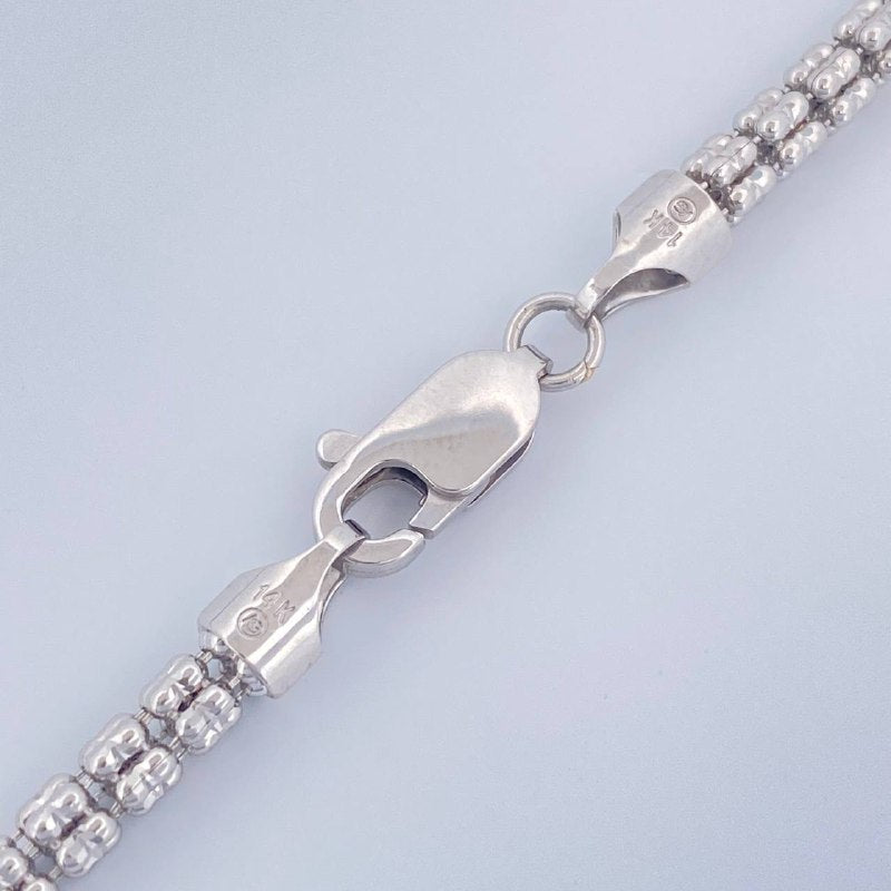 Cadena Ice 19.35gr / 61.5cm / Oro Blanco +4 14K Italy $