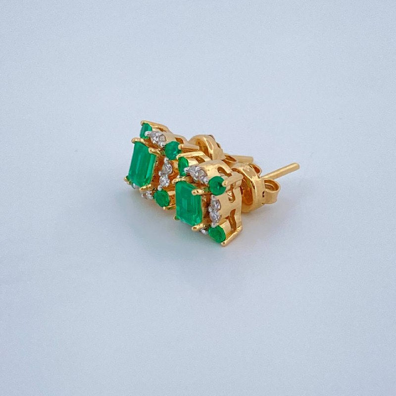 Topos Cagl Esmeralda 2.85gr / Dos Oros Amarillo Blanco 18K %