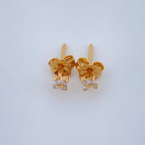 Topos Flor Diamante 0.7gr / Oro Amarillo 18K %