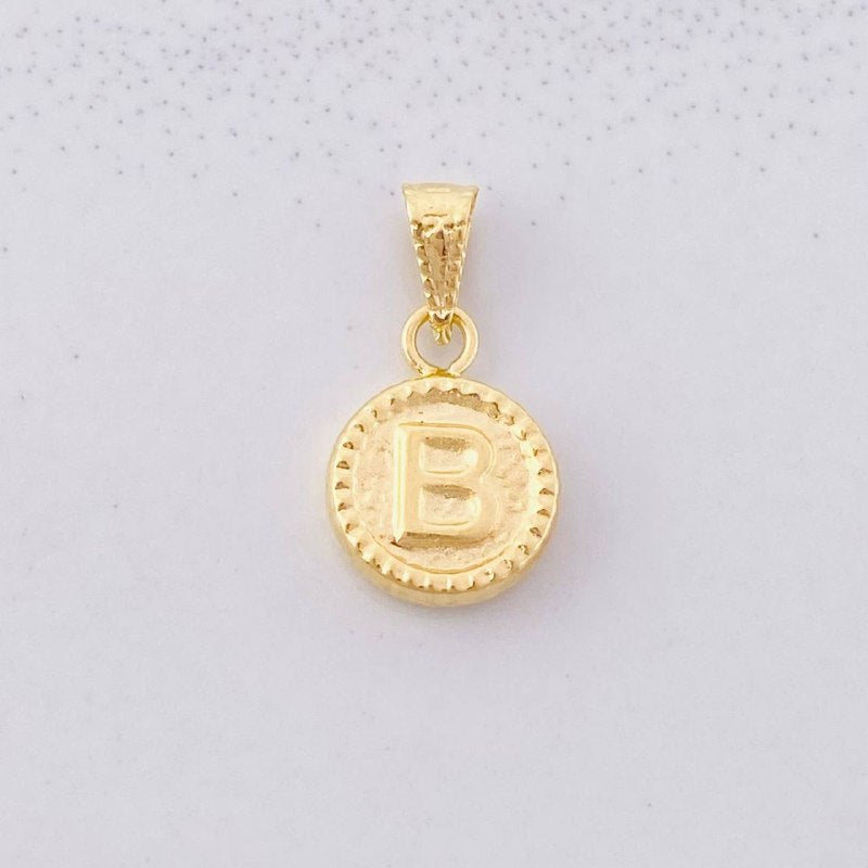 Dije Circulo Letra B 0.45g / 1.5cm Oro Amarillo 18K