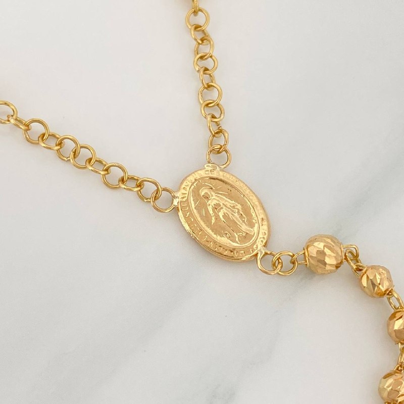 Rosario Milagrosa 12.35 g / 38.5 cm / 4 mm Oro Amarillo 18K