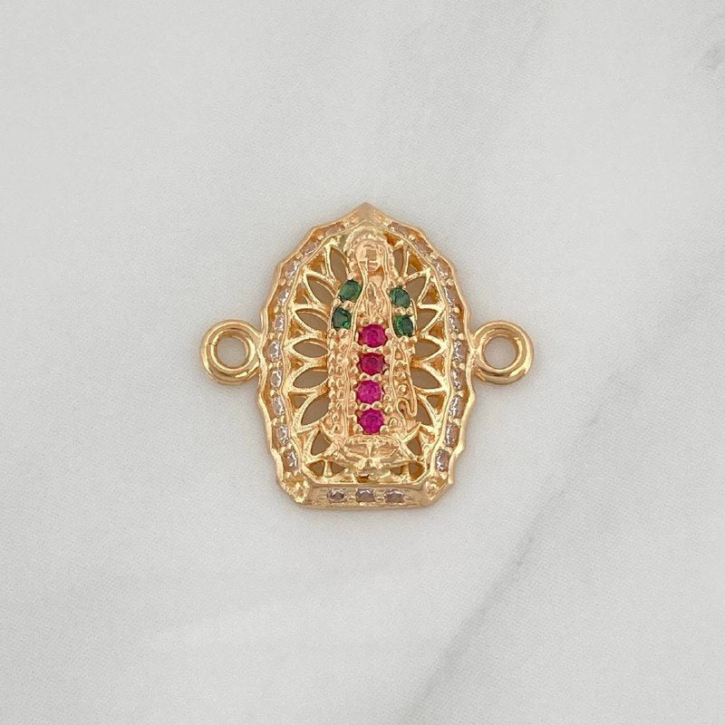 Herraje Virgen De Guadalupe 1.25 g / 1.5 cm Oro Amarillo 18K