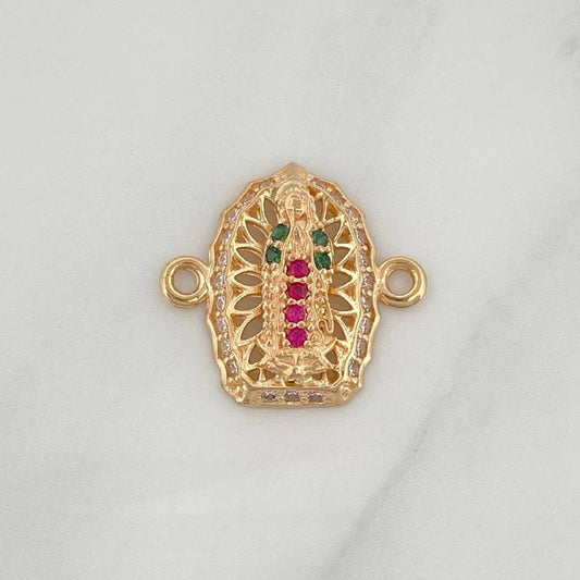 Herraje Virgen De Guadalupe 1.25 g / 1.5 cm Oro Amarillo 18K
