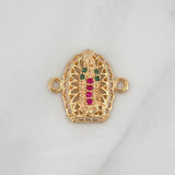 Herraje Virgen De Guadalupe 1.25 g / 1.5 cm Oro Amarillo 18K