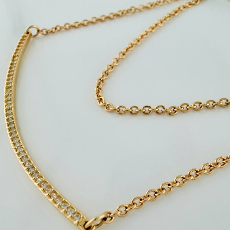 Cadena Media Luna Aro Seguido 4.1gr / 44.5cm / Oro Amarillo 18K