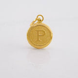 Dije Circulo Letra P 0.45g / 1.6cm Oro Amarillo 18K