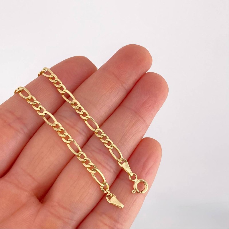 Pulso Fígaro 2.25g / 18.9cm / 4.5mm Oro Amarillo 18K