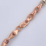 Cadena Rustica Espiga 9.8gr / 48cm / Dos Oros Blanco Rosa 18K &