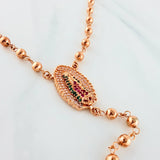 Rosario Virgen De Guadalupe 13.55 g / 39 cm / 4 mm Oro Rosa 18K