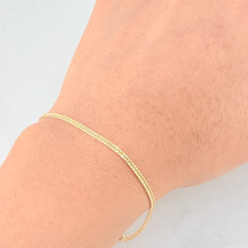 Pulso Franco 1.5g / 19.5cm / 1.6mm Oro Amarillo 18K