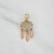 Dije Corazon Atrapasueños 1.5 g / 2.8 cm Dos Oros Amarillo Rosa 18K