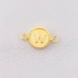 Herraje Circulo Letra W 0.65g / 1.7cm Oro Amarillo 18K