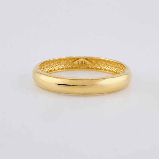 Anillo Argolla Lisa Media Caña 2.25g / T8 3/4 Oro Amarillo 18K