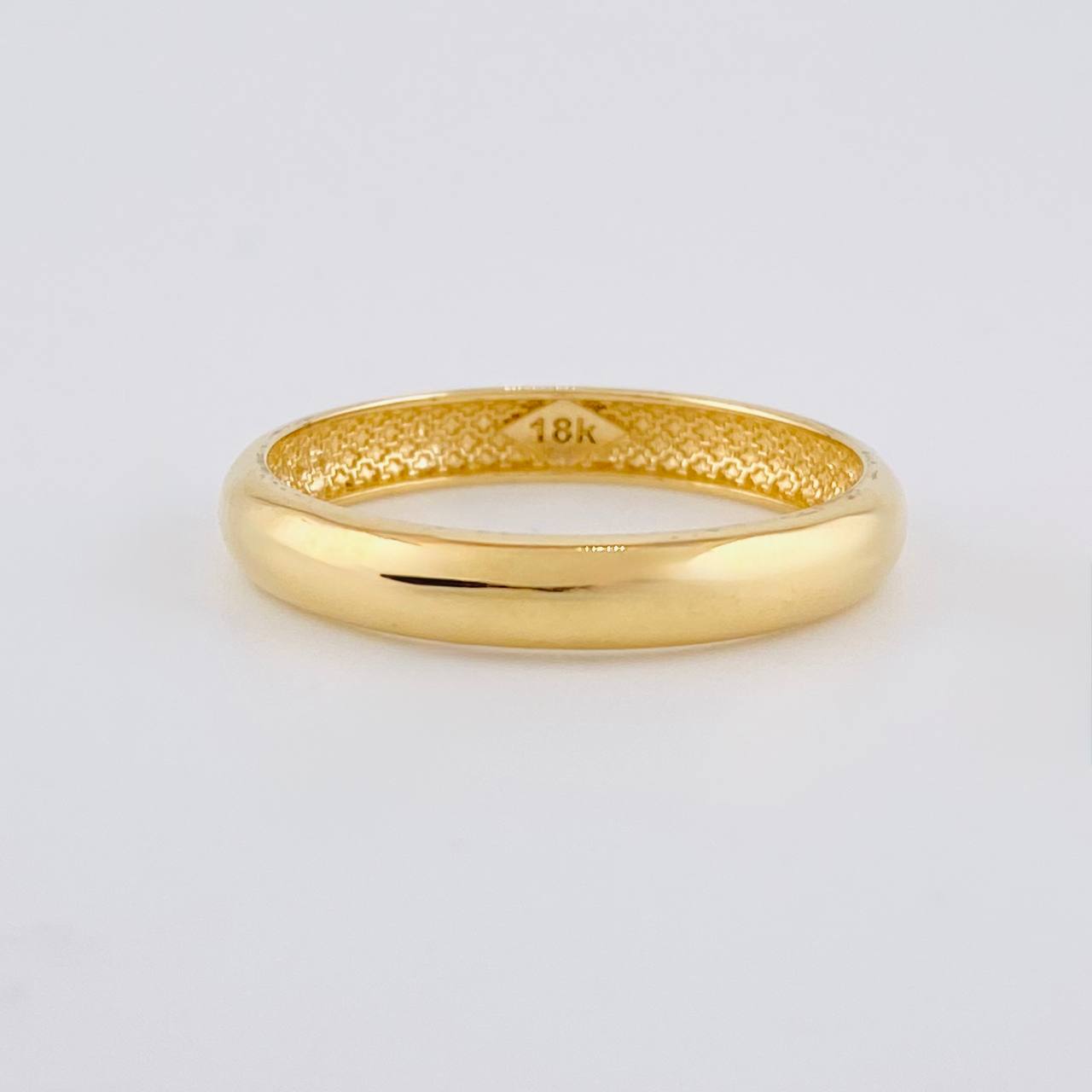Anillo Argolla Lisa Media Caña 2.8g / T11 1/4 Oro Amarillo 18K