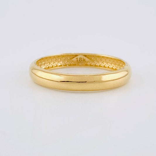 Anillo Argolla Lisa Media Caña 1.7g / T5 1/2 Oro Amarillo 18K