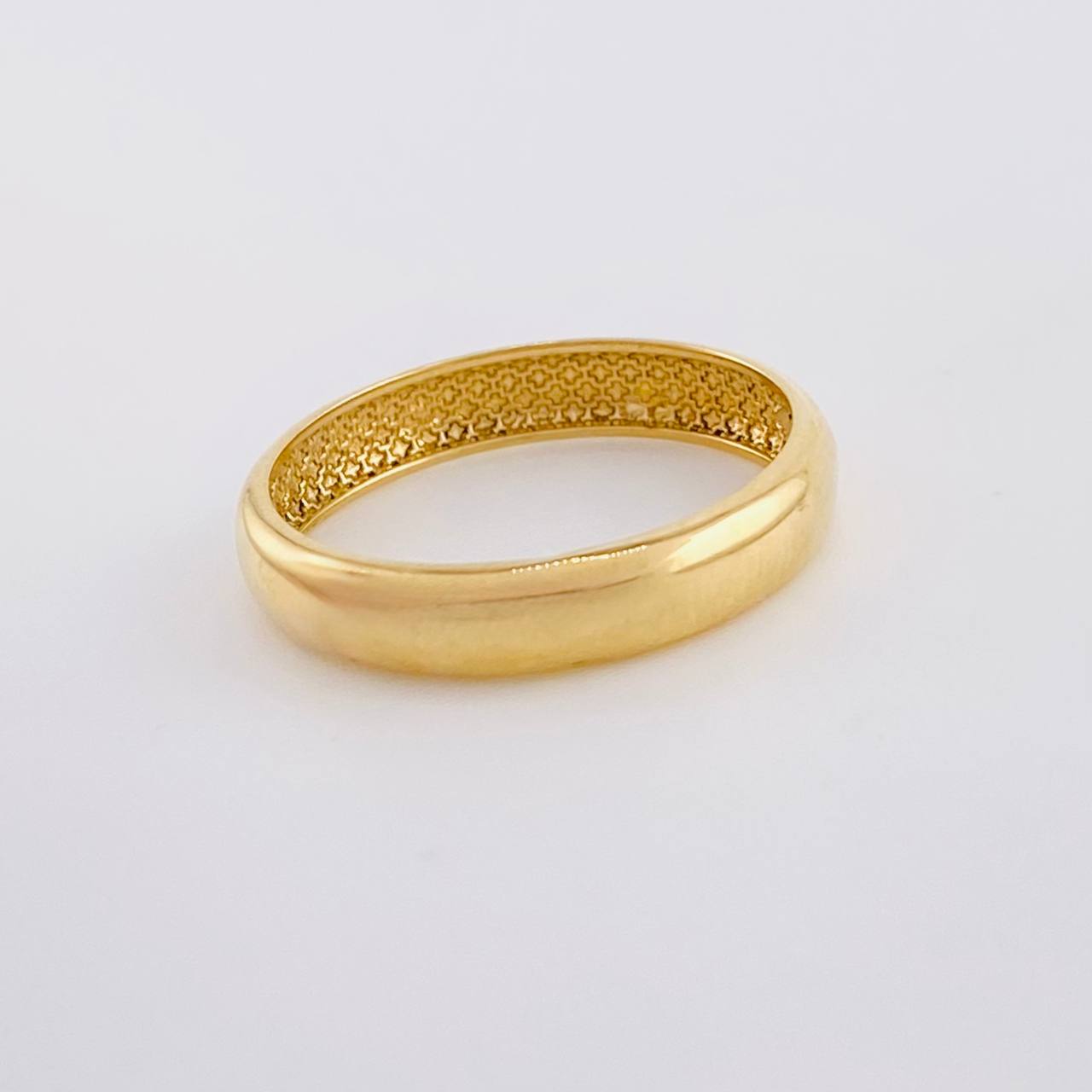 Anillo Argolla Lisa Media Caña 1.65g / T5 1/2 Oro Amarillo 18K