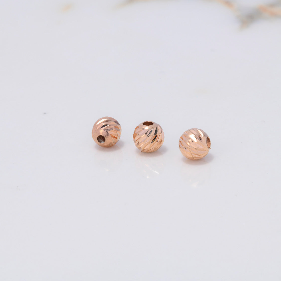 Bola Diamantada 6mm Oro Rosa $