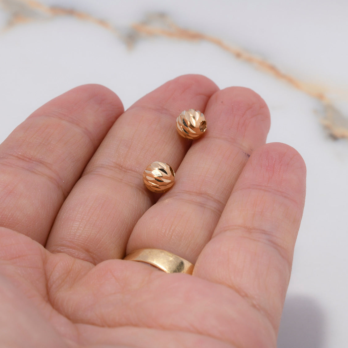 Bola Diamantada 6mm Oro Amarillo $