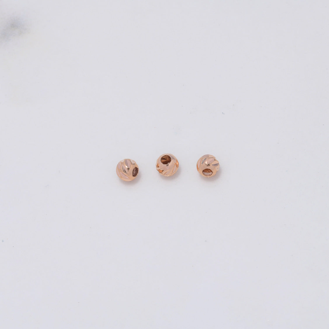 Bola Diamantada 4mm Oro Rosa $