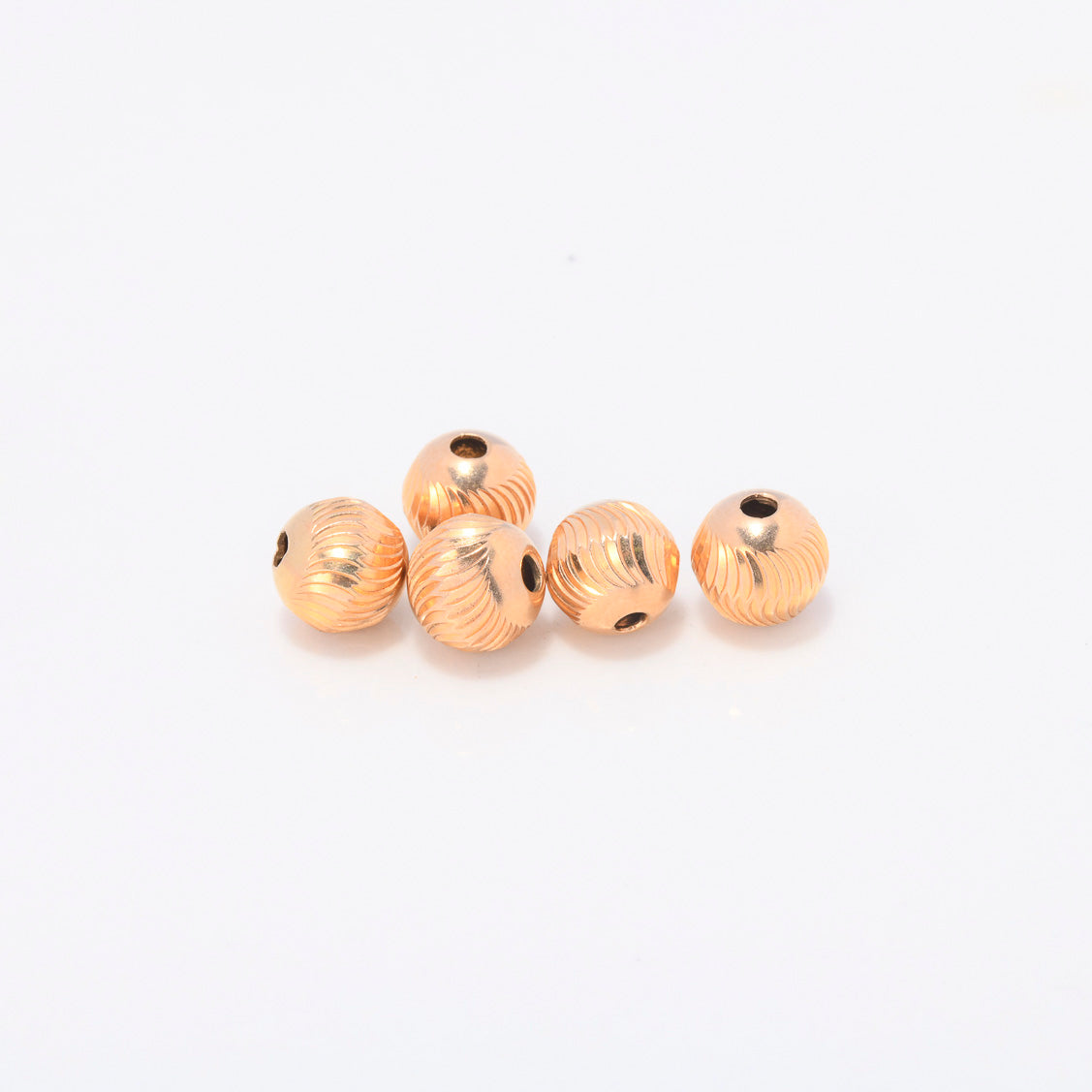 Bola Luna 8mm Diamantada Oro Amarillo $