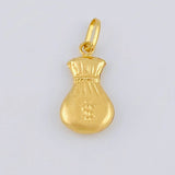 Dije Bolsa De Dinero 0.6 g / 2 cm Oro Amarillo 18K