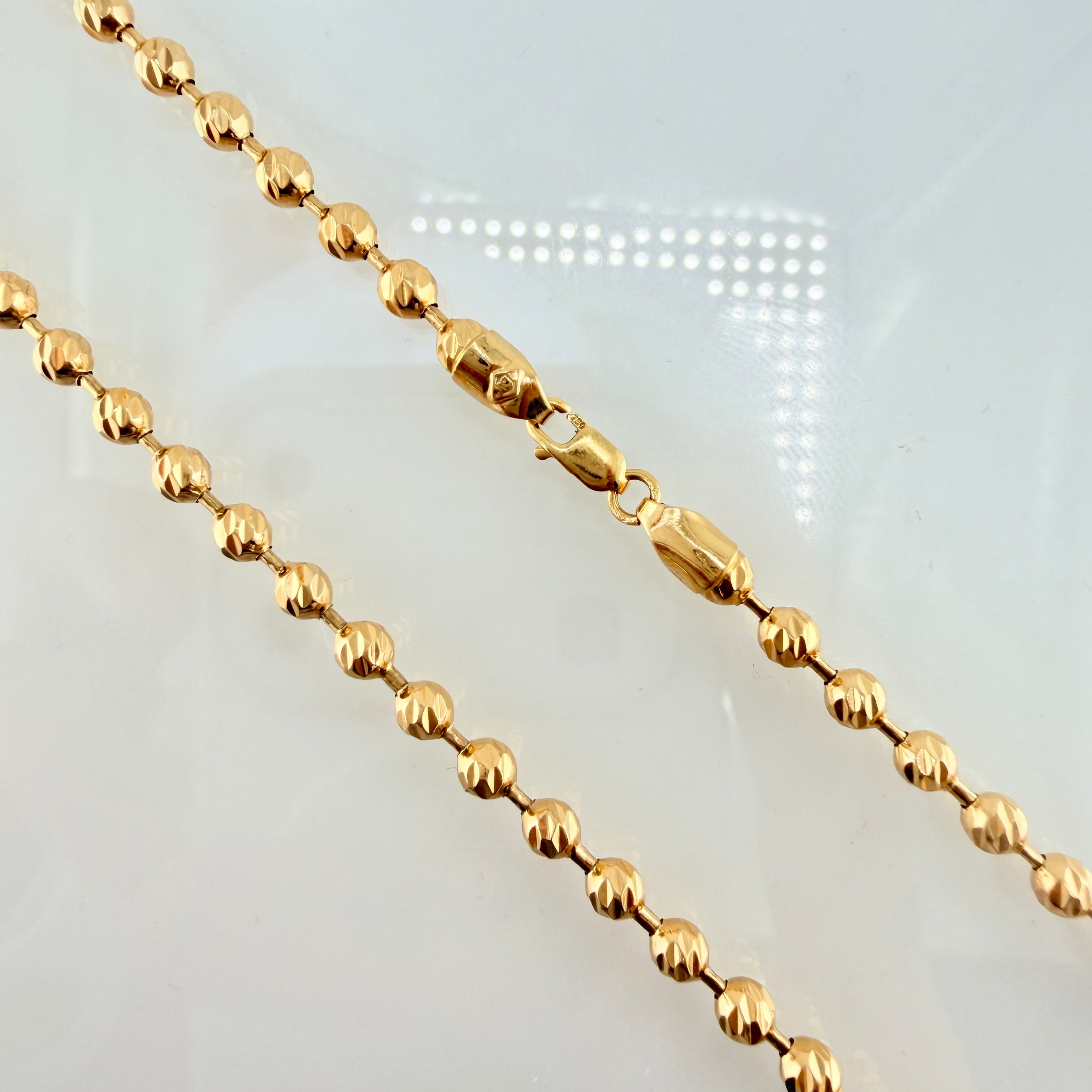 Cadena Militar 22.6gr / 60cm / 3.8mm Oro Amarillo +3 18K ©