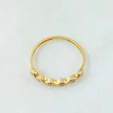 Anillo Linea de Ojos 1.1gr / T5 / Oro Amarillo 18K *