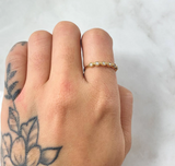 Anillo Linea de Ojos 1.1gr / T5 / Oro Amarillo 18K *