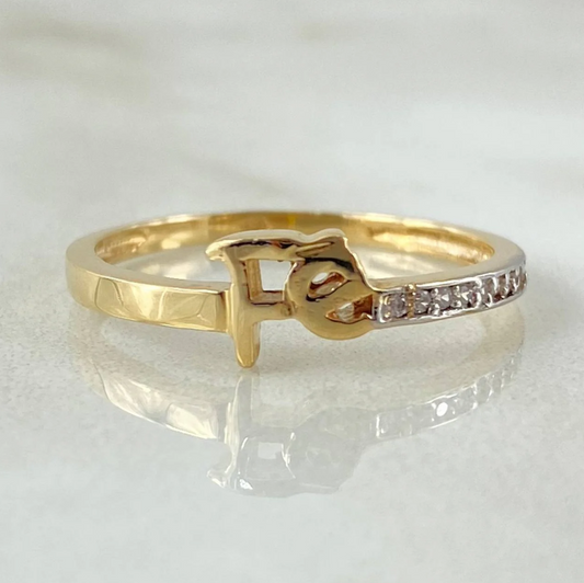 Anillo Fe 2.4gr / T5 1/4 / Oro Amarillo 18K