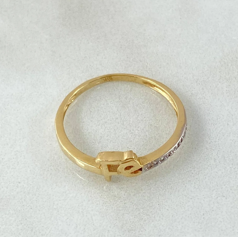 Anillo Fe 2.4gr / T5 1/4 / Oro Amarillo 18K