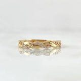 Anillo Carril Entrelazado 1.7 g / T6 3/4 Oro Amarillo 18K
