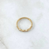Anillo Carril Entrelazado 1.7 g / T6 3/4 Oro Amarillo 18K