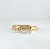 Anillo Carril Entrelazado 1.7 g / T6 3/4 Oro Amarillo 18K