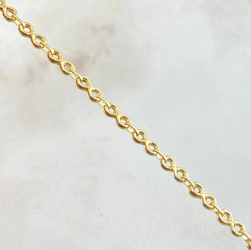 Tobillera Infinito 3gr / 24cm / Oro Amarillo 18K *