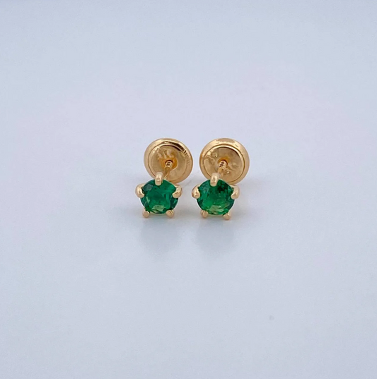 Topos Bisel Cinco Garras 0.85gr / Oro Amarillo 18K *
