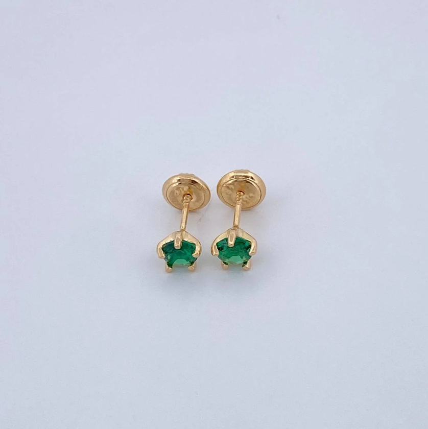 Topos Bisel Cinco Garras 0.85gr / Oro Amarillo 18K *