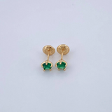 Topos Bisel Cinco Garras 0.85gr / Oro Amarillo 18K *