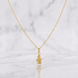 Set Cadena Aro Seguido + Dije Angel / 1.2g / 45cm Oro Amarillo 18K