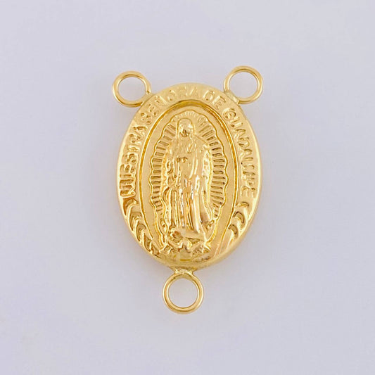 Herraje Crucero Virgen De Guadalupe 1.1 g / 2.3 cm Oro Amarillo 18K