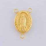 Herraje Crucero Virgen De Guadalupe 1.15 g / 2.3 cm Oro Amarillo 18K