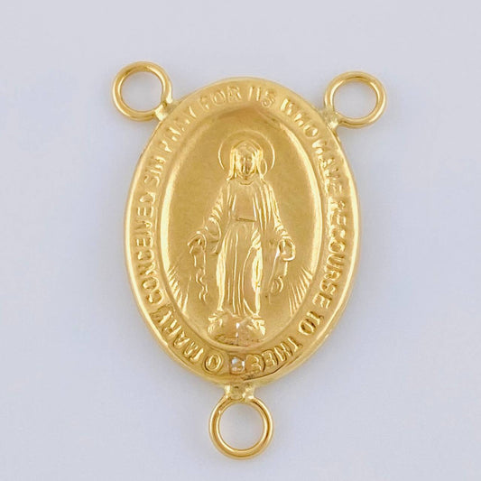 Herraje Crucero Virgen De La Milagrosa Marco 0.95 g / 2.2 cm Oro Amarillo 18K