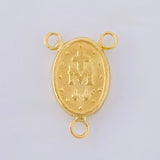 Herraje Crucero Virgen De La Milagrosa 0.6 g / 1.5 cm Oro Amarillo 18K