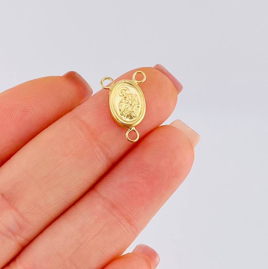 Herraje Crucero Virgen Del Carmen 0.45 g / 1.5 cm Oro Amarillo 18K