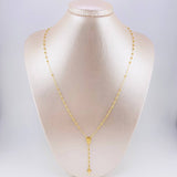 Rosario Virgen Milagrosa Cruz Cristo 3.95g / 55cm / 2.25mm Oro Amarillo 18K