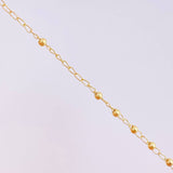 Rosario Virgen Milagrosa Cruz Malla 4.05g / 55cm / 2.25mm Oro Amarillo 18K