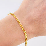 Pulso Cubano 2.6g / 17.7cm / 3,3mm Oro Amarillo 18K +3