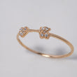 Anillo Corazón Oso Ts 0.8gr / T7 / Circones Blancos Oro Amarillo $
